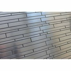 Promo 🛒 Rocky Point Tile Co Stainless Steel Random Strips Mosaic Tile, 12"x12" ⭐