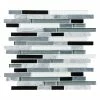Best deal ⌛ Anatolia Bliss Bliss Midnight Stone And Glass Linear Mosaic Tile, 12"x12" Sheet 🎁