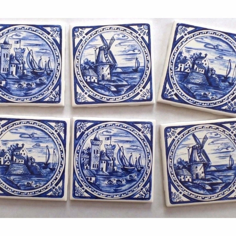 Cheap ๐ Mottles Murals Ceramic Tiles Delft Style Blue And White Kiln Fired Ceramic Tile For Back Splash Tile Projects ๐ - Image 2