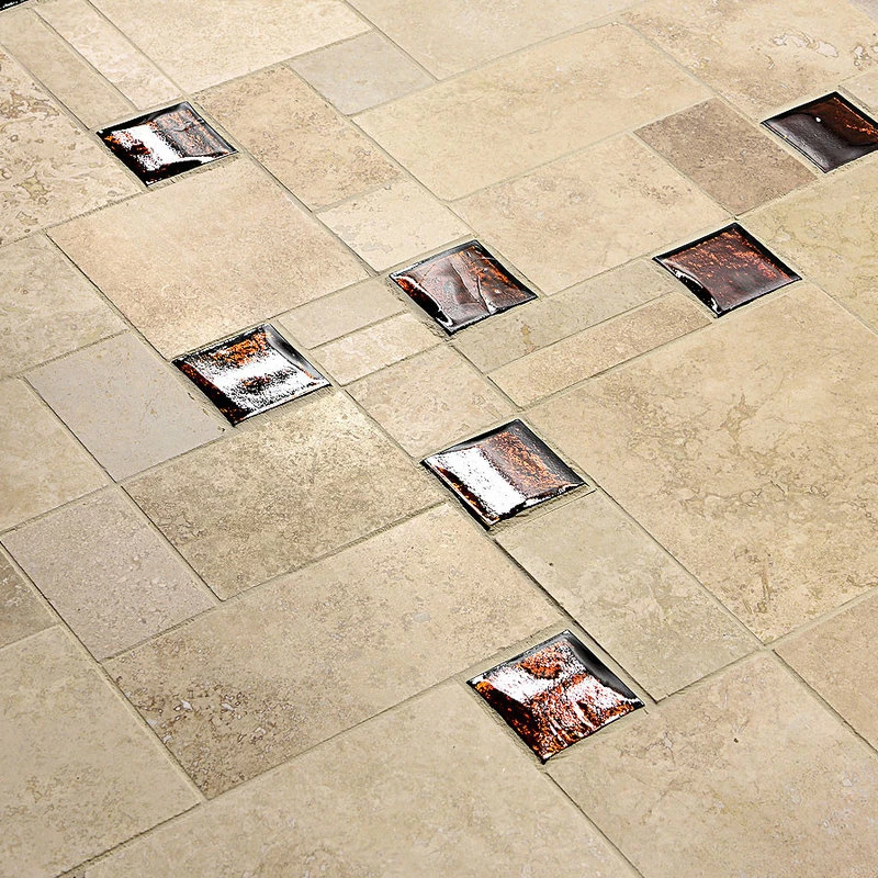 Promo ๐ฅ Travertine Brown Glass Mosaic Kitchen Backsplash Tile, 12"x12" ๐ - Image 2