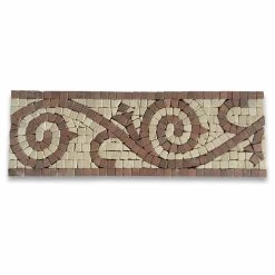 New ๐ Stone Center Online Marble Mosaic Border Bathroom Listello Tile Garden Rojo 4x12 Tumbled, 1 Piece ๐ฏ
