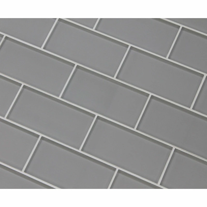 Best Pirce ๐ Rocky Point Tile Co Pearl Gray 3x6 Glass Subway Tile, 3"x6" Tiles, Set Of 8 ๐ฏ - Image 4