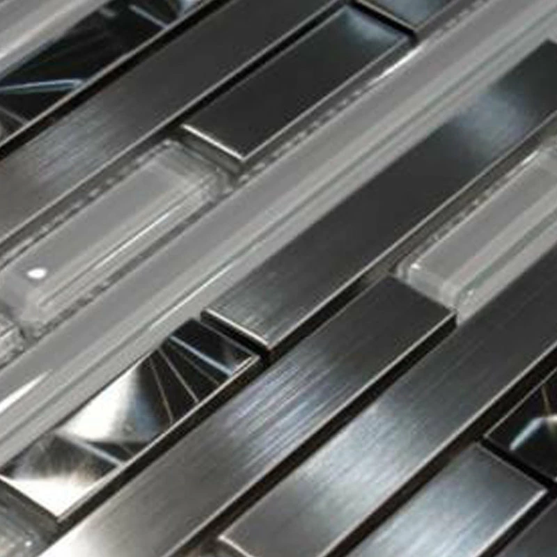 Cheap โจ Modket Stainless Steel Brushed Nickel Swirl Glass Mosaic Backsplash, 12"x14", Set Of 10 โ๏ธ - Image 5