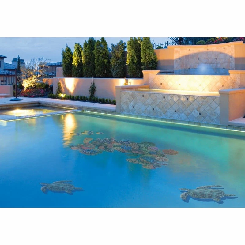 Top 10 โจ Custom Mosaics, Inc. Sea Turtle Porcelain Swimming Pool Mosaic 11"x11" With Shadow, Blue ๐ฏ - Image 4