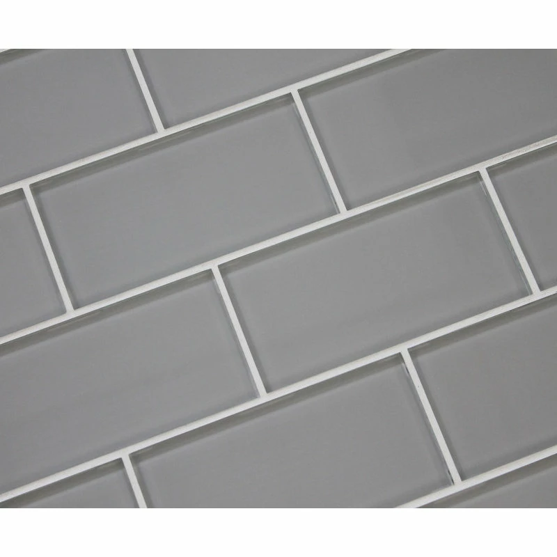 Best Pirce ๐ Rocky Point Tile Co Pearl Gray 3x6 Glass Subway Tile, 3"x6" Tiles, Set Of 8 ๐ฏ - Image 2