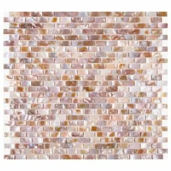 Discount 🔥 CHOIS B03S Walls Tiles 👩 Mother Of Pearl Shell Tile Mosaic I-Shaped Rectangle Home Decor ✨