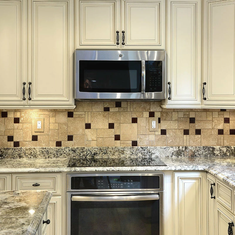 Promo ๐ฅ Travertine Brown Glass Mosaic Kitchen Backsplash Tile, 12"x12" ๐ - Image 5