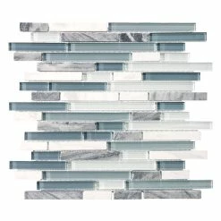 Best Sale ๐ Anatolia Bliss Bliss BSWS Stone And Glass Linear Mosaic Tile, 12"x12" ๐ฅฐ