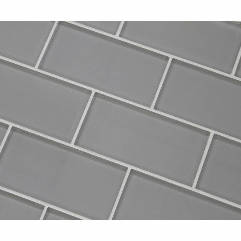 Best Pirce ๐ Rocky Point Tile Co Pearl Gray 3x6 Glass Subway Tile, 3"x6" Tiles, Set Of 8 ๐ฏ - Image 3