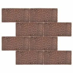 Best deal 🎁 Premier Copper Products 🔨 Hammered Copper Tile, 3"x6", Set Of 8 🤩
