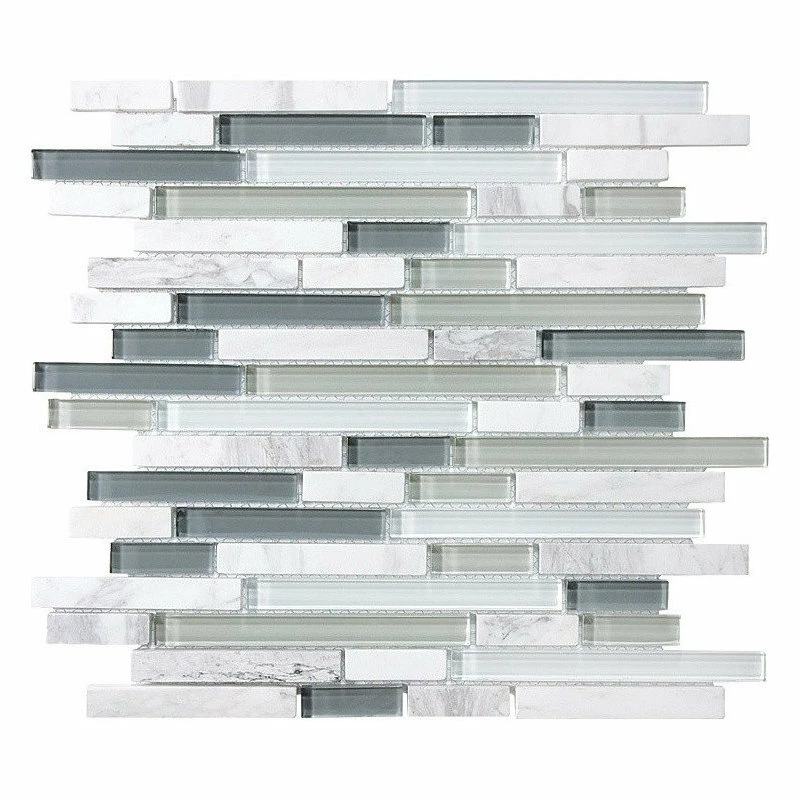 Discount ๐ Anatolia Bliss Bliss Iceland Stone And Glass Linear Mosaic Tile, 12"x12" Sheet ๐ฅ
