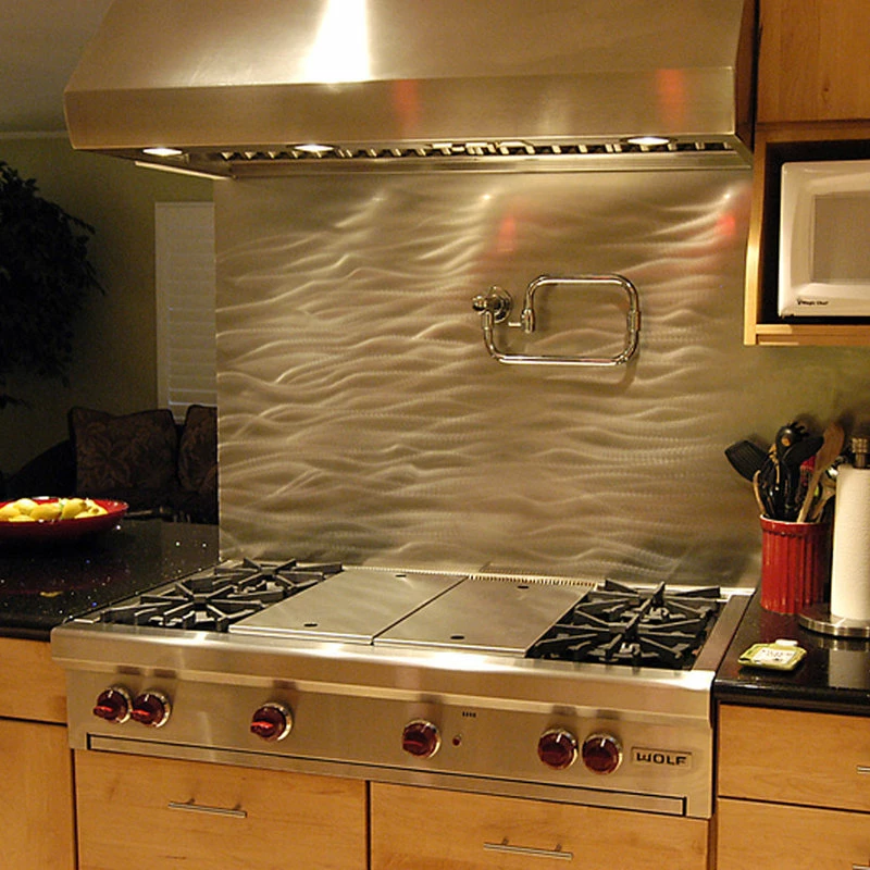 Cheap ๐ SpectraMetal Currents Stainless Steel Kitchen Backsplash, 24"x30" ๐ฏ - Image 2