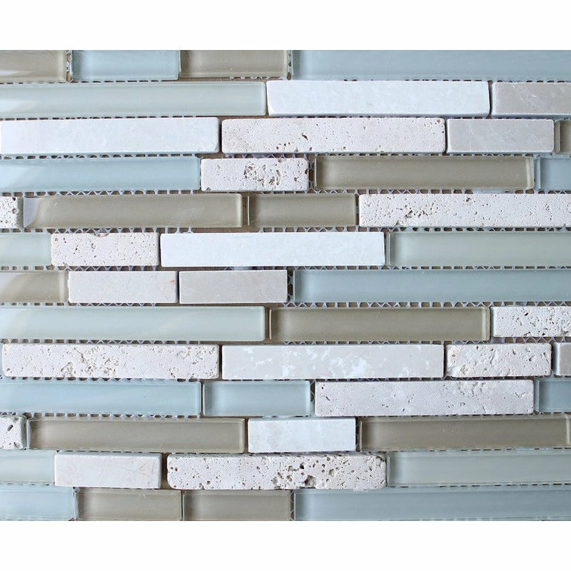 Hot Sale ๐ Anatolia Bliss Bliss Spa Stone And Glass Linear Mosaic Tile, 12"x12" Sheet ๐ฅ - Image 2