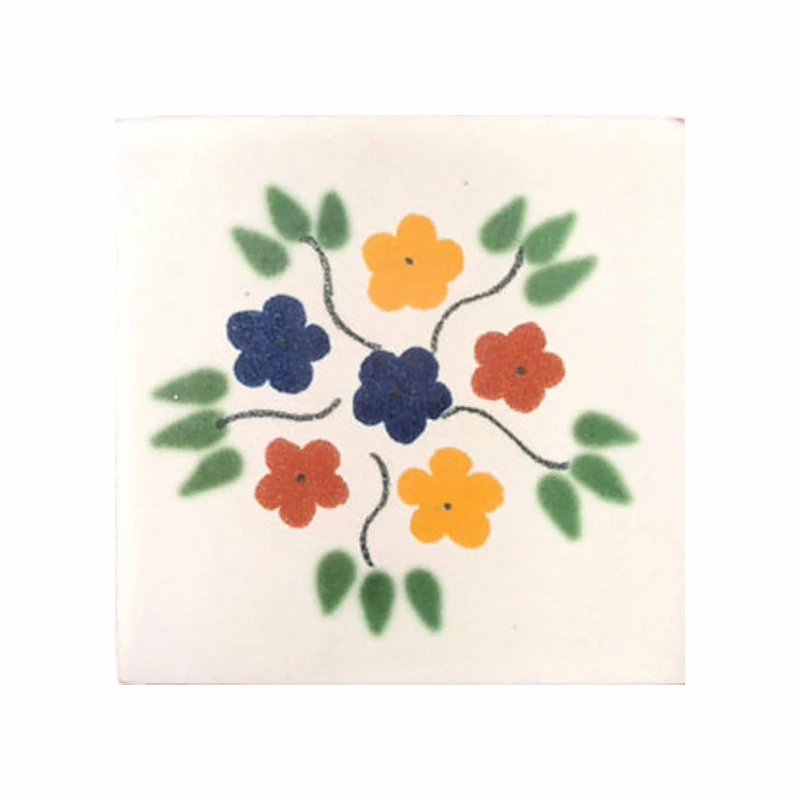 Outlet ๐ Mexican Decorative Accessories 4"x4" Mexican Ceramic Handmade Tile #C005 ๐งจ