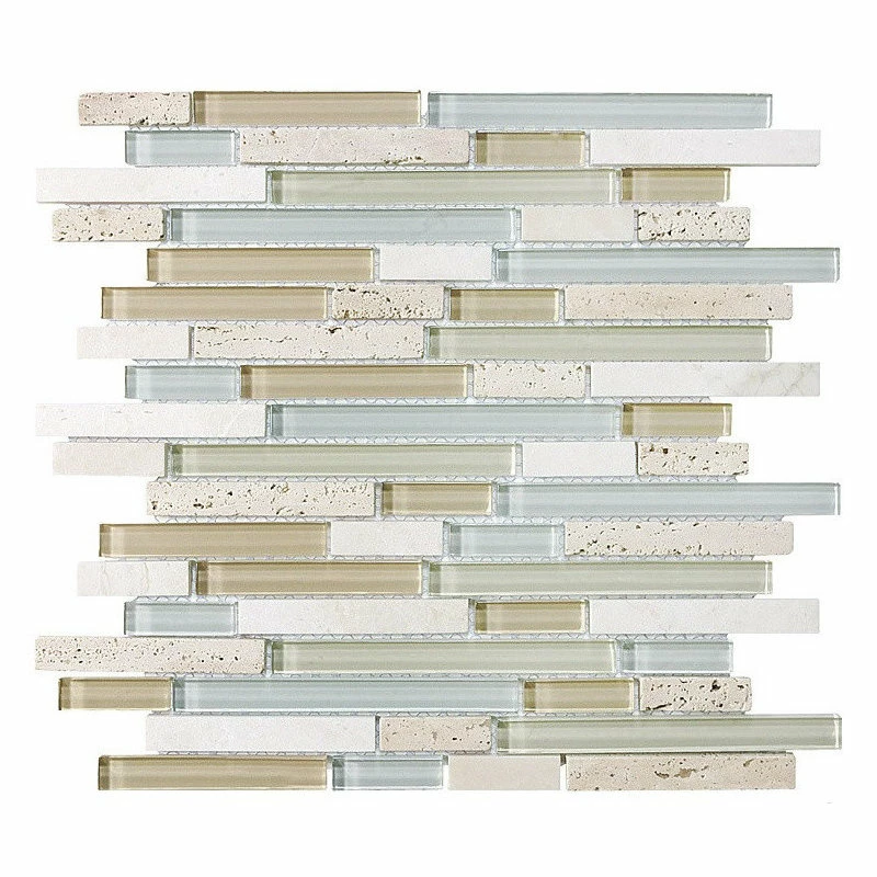 Hot Sale ๐ Anatolia Bliss Bliss Spa Stone And Glass Linear Mosaic Tile, 12"x12" Sheet ๐ฅ