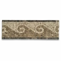 Buy ๐ฅ Stone Center Online Marble Mosaic Border Listello Insert Tile Surf Emperador 4x12 Tumbled, 1 Piece ๐งจ