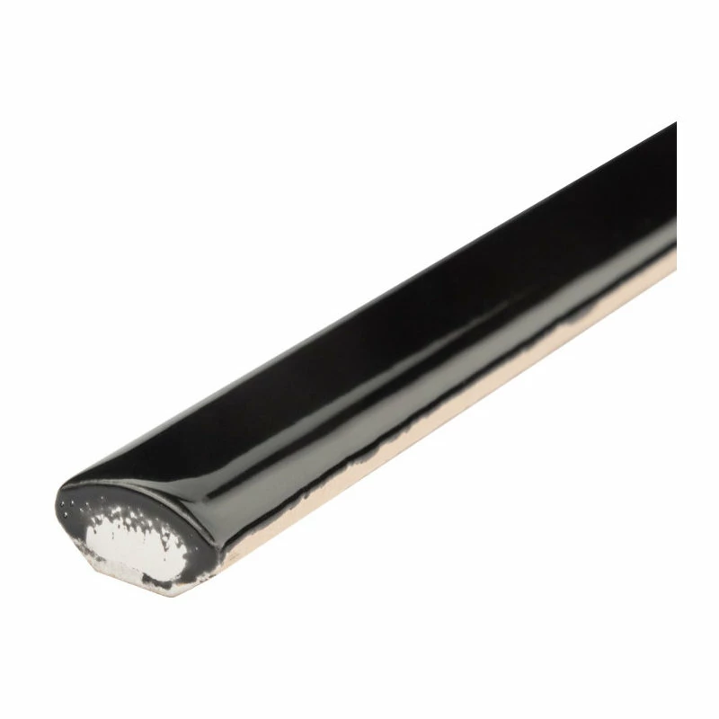 New 🤩 Merola Tile Chester Ceramic Demi-Bullnose Wall Trim Tile, Nero 😀 - Image 4