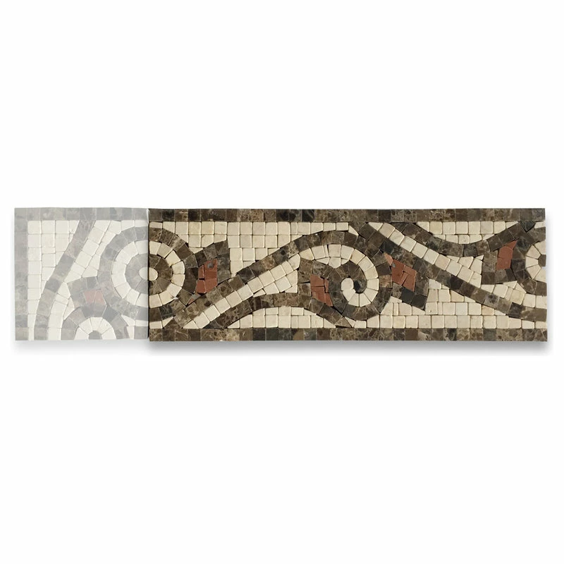 Deals ๐ Stone Center Online Marble Mosaic Border Listello Accent Tile Waltz Beige 4x12 Polished, 1 Piece ๐ - Image 3