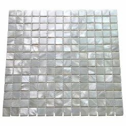 Promo 😀 Art3d LLC Oyster 👩 Mother Of Pearl Square Shell Mosaic Tiles, Set Of 10 🥰