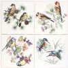 Budget 🔔 Mottles Murals Ceramic Tiles Thrush Finch Song Birds Kiln Fired Ceramic Tile, 4-Piece Set ✨