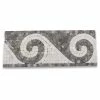 Coupon ⭐ Stone Center Online Marble Mosaic Border Listello Tile Surf Emperador 4.75x12 Tumbled, 1 Piece 🎉