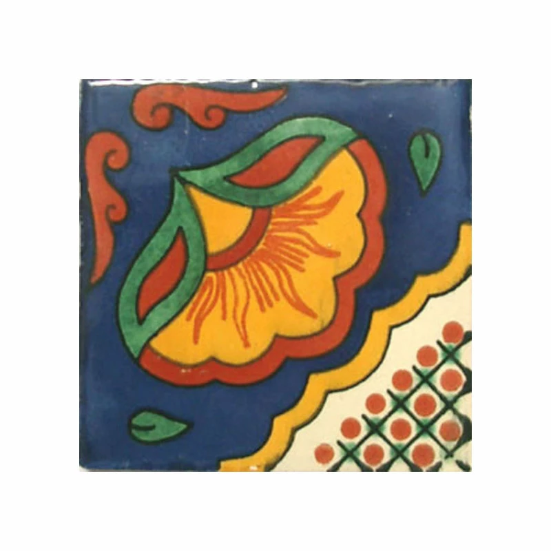 Hot Sale ๐ Mexican Decorative Accessories 4"x4" Mexican Ceramic Handmade Tile #C073 ๐