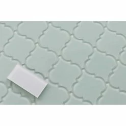 Wholesale 🔔 Rocky Point Tile Co Ice Age Arabesque Glass Mosaic Tile, 12"x12" 🤩