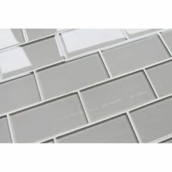 Wholesale โจ Rocky Point Tile Co Country Cottage Light Taupe 3x6 Glass Subway Tile, 3"x6" Tiles, Set Of 8 ๐ฅ