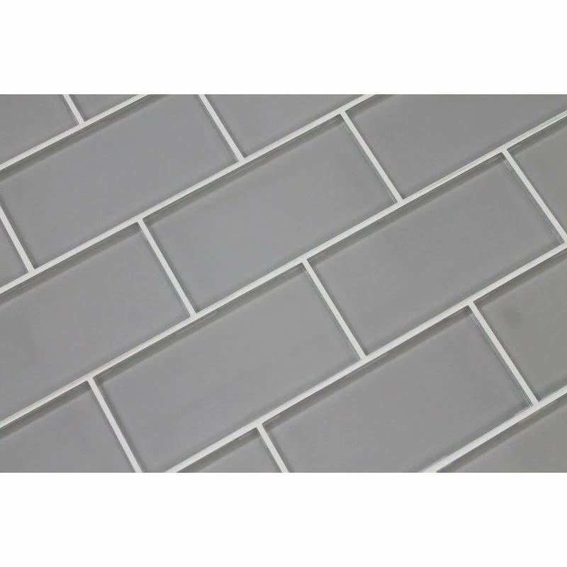 Best Pirce ๐ Rocky Point Tile Co Pearl Gray 3x6 Glass Subway Tile, 3"x6" Tiles, Set Of 8 ๐ฏ