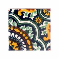 Promo ๐ฏ Mexican Decorative Accessories 4"x4" Mexican Ceramic Handmade Tile #C077 ๐