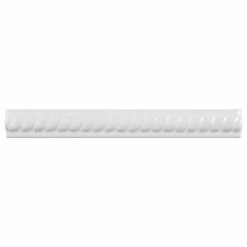 Best Sale 🥰 Merola Tile Trenza Moldura Ceramic Rope Pencil Wall Trim Tile, Blanco 🧨