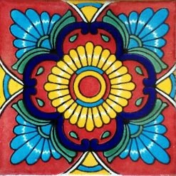 Flash Sale 😉 Mexican Decorative Accessories 4"x4" Mexican Ceramic Handmade Tile #C076 👍