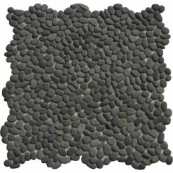 Buy ❤️ Pebble Tile Mosaics Mini Black Pebble Tile 👍