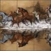 Budget 👍 Artwork On Tile Sorenson Western Horses Ceramic Tile Mural Backsplash 🔔