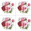 Cheap ✔️ Mottles Murals Ceramic Tiles Rose Flower Bouquet Kiln Fired Ceramic Tile Backsplash, Set Of 4 👏