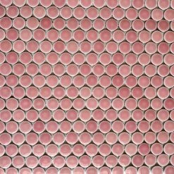 Promo 🔔 DistrictII 12"x12" Pink Penny Round Mosaic Tile 🎁