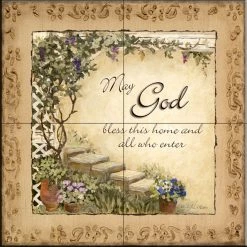 Buy ✔️ The Tile Mural Store (USA) Tile Mural, Bless This Home By Charlene Olson 🛒