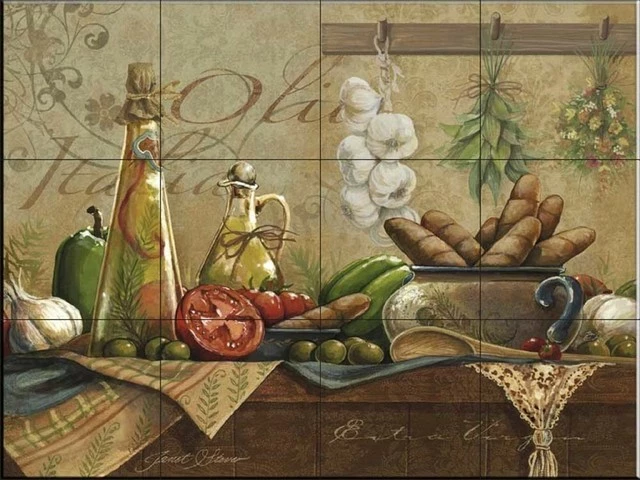 Outlet 😉 The Tile Mural Store (USA) Tile Mural, Olio D Olive By Janet Stever ✨