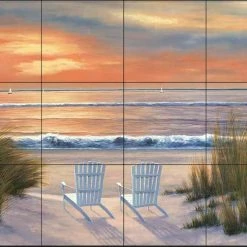Promo ✔️ The Tile Mural Store (USA) Tile Mural, Paradise Sunset By Diane Romanello 🧨
