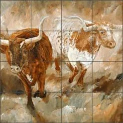 Promo 😍 Artwork On Tile Ceramic Tile Mural Backsplash "Freedom" By Kathy Winkler, 25.5"x17" 🔔