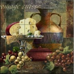 Best deal 😍 The Tile Mural Store (USA) Tile Mural, Cheese And Grapes Ii By Janet Stever 🛒