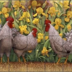Best deal 😉 Artwork On Tile Matcham Rooster Country Life Ceramic Tile Mural 🧨