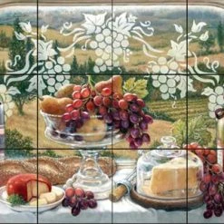 Best Pirce 💯 Tile Mural Store Tile Mural Kitchen Backsplash - Harvest Celebration - By Janet Kruskamp 😀