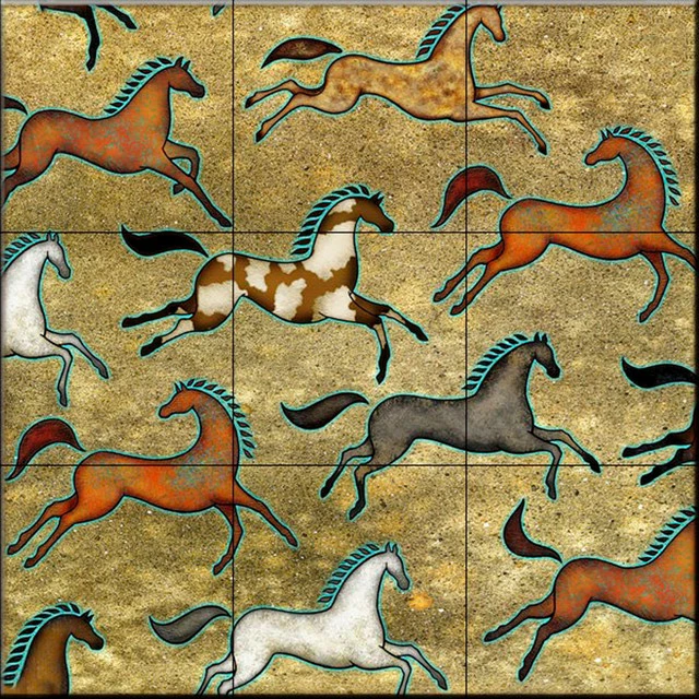 Cheapest ๐ The Tile Mural Store (USA) Tile Mural, Southwest Horse 5 By Dan Morris ๐