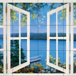 Promo 🌟 The Tile Mural Store (USA) Tile Mural, Dr-Island Time With Window By Diane Romanello 🔔