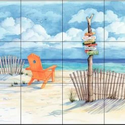 Best deal 🎉 The Tile Mural Store (USA) Tile Mural, Beach Signs-Oceanview By Paul Brent ✨