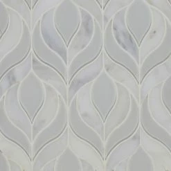 Top 10 ❤️ All Marble Tiles Botanica Waterjet Mosaic Arabescato And White Glass Clear 👏