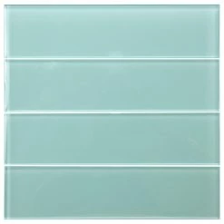 Cheap ✔️ DistrictII 3x12 Light Turquoise Blue Subway Glass Tile, Aqua Green 🎁